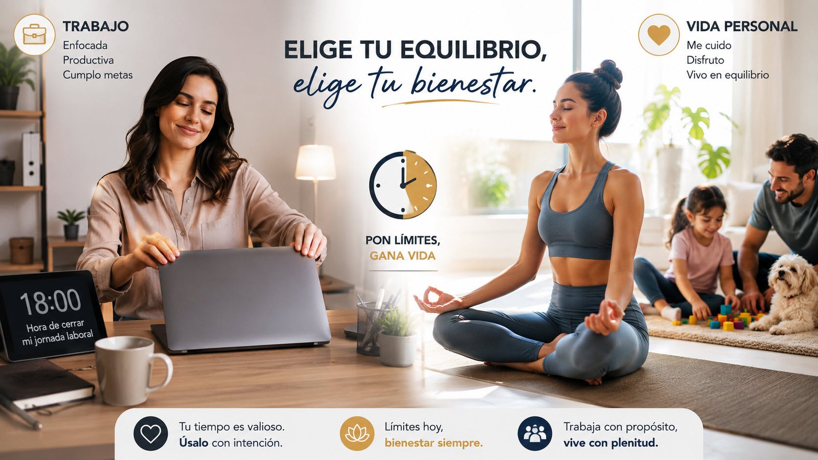 Persona estableciendo límites laborales y priorizando su bienestar para evitar el agotamiento laboral