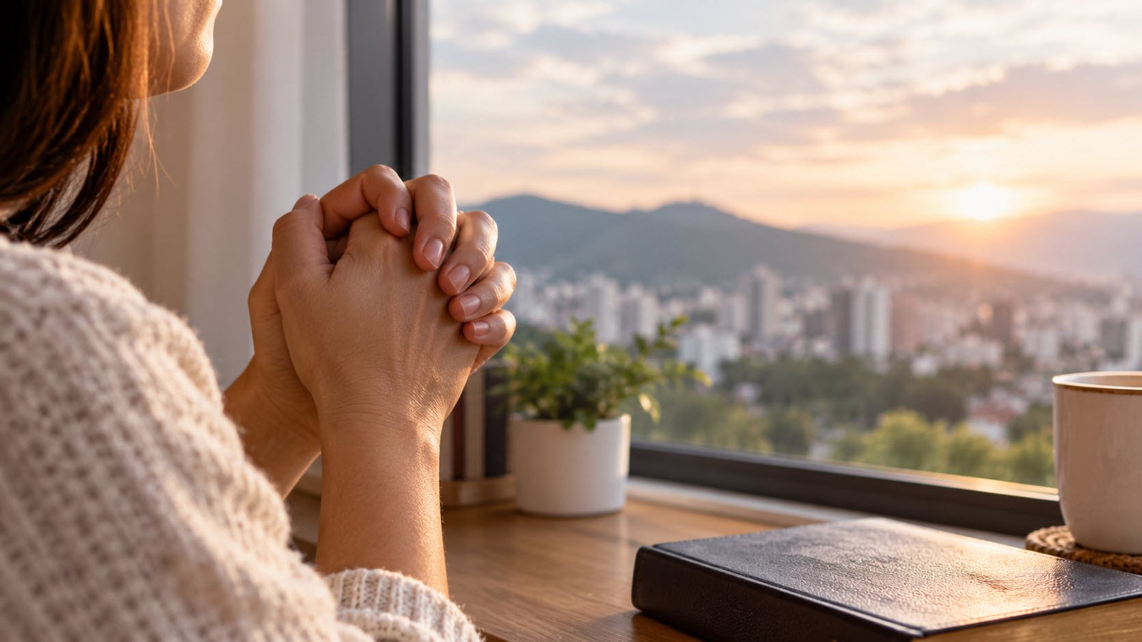 Un Ratico Más: reflexión sobre la vida y el propósito de Dios 1 Manos unidas en oración durante un momento difícil